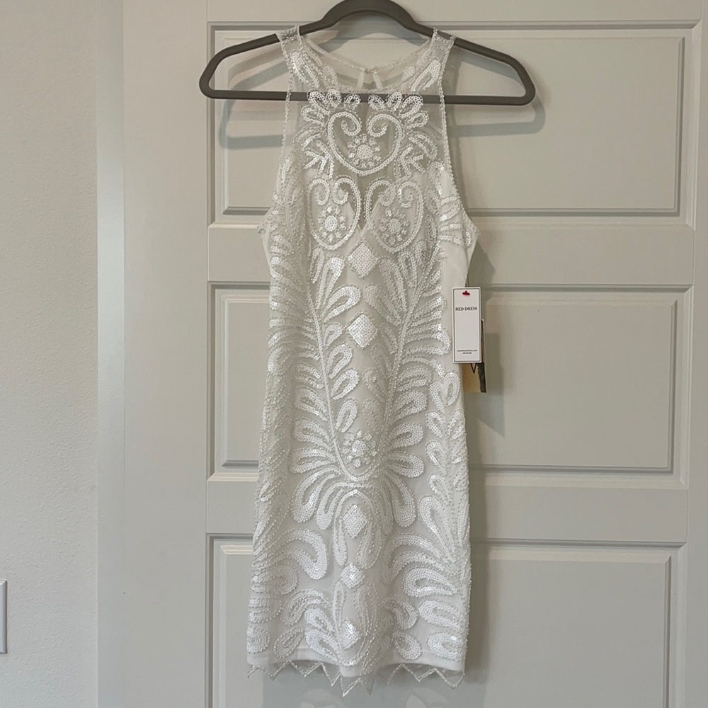 White beaded dress